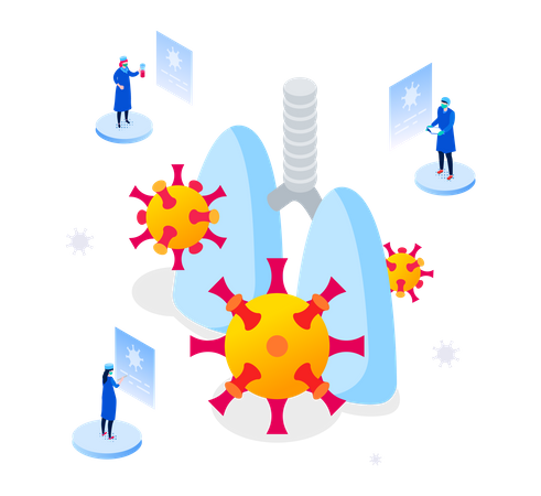 Fight against Covid-19 virus  Illustration