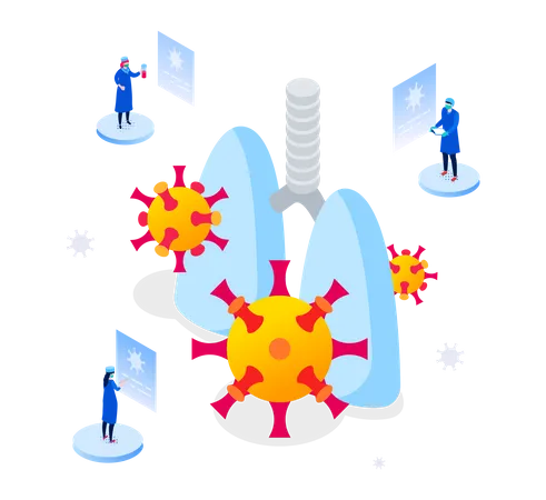 Fight against Covid-19 virus  Illustration