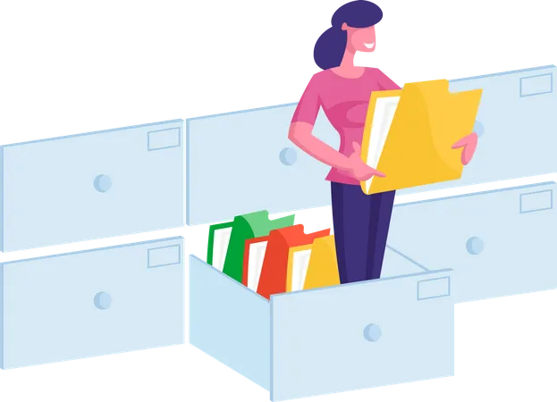 File management assistant  Illustration