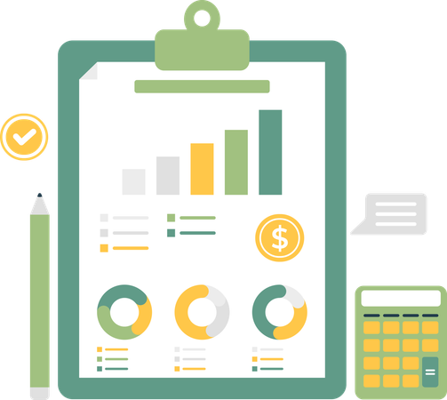 Financial report  일러스트레이션