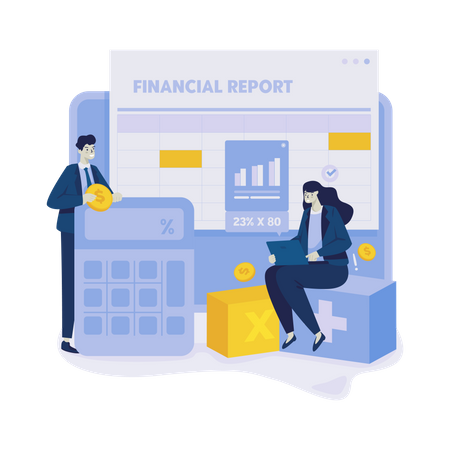 Financial report  Illustration