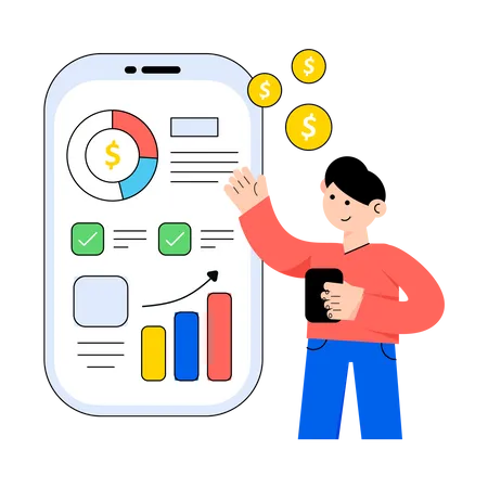 Finanz-App  Illustration