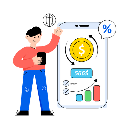 Finanz-App  Illustration