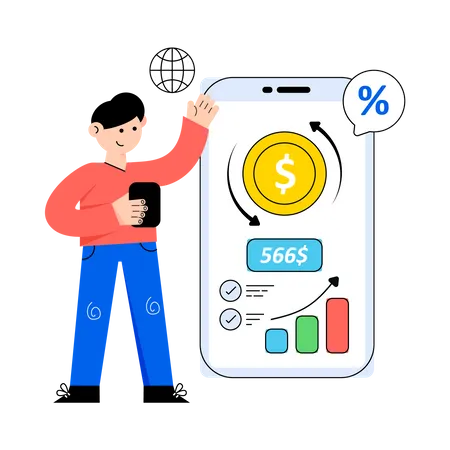 Finanz-App  Illustration