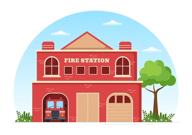 Fire Department building  Illustration