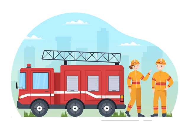 Fire Department  Illustration