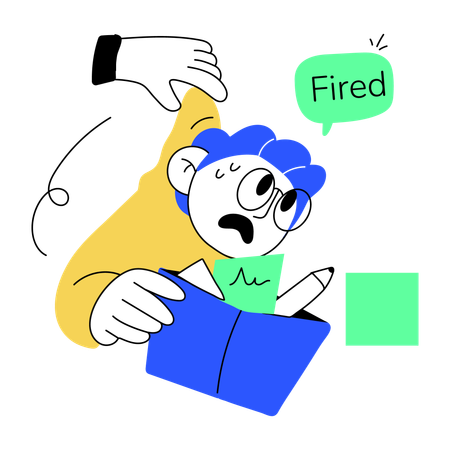 Fired employee  Illustration