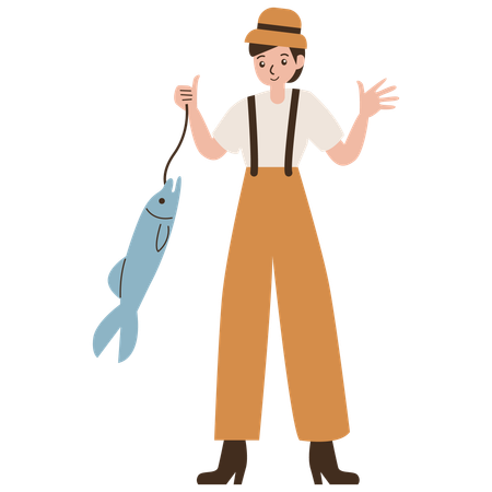 Fish catch  Illustration