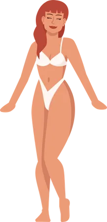 Fit Woman in bikini  イラスト