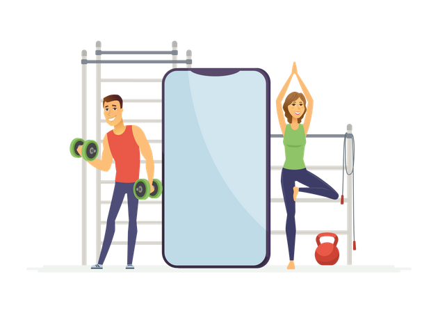 Fitness app  イラスト