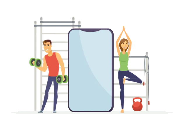 Fitness app  イラスト