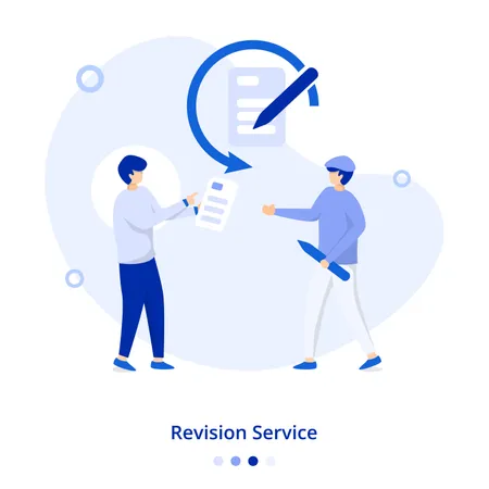 Flat Illustration Revision Service  Illustration