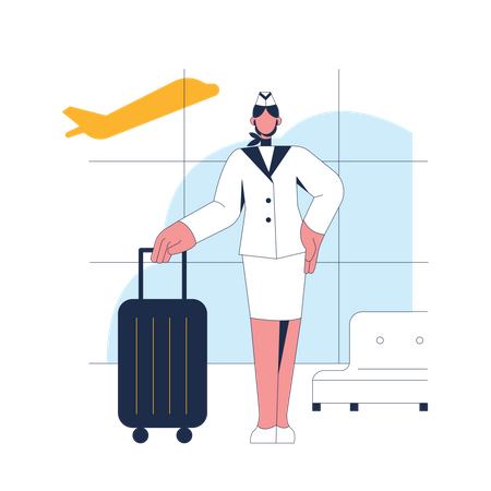 Flight Attendant  イラスト