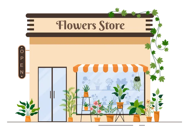 Flowers Store  Illustration