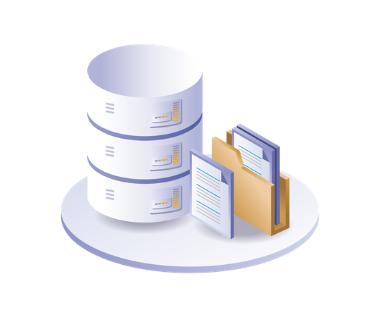 Folder in the database server  Illustration