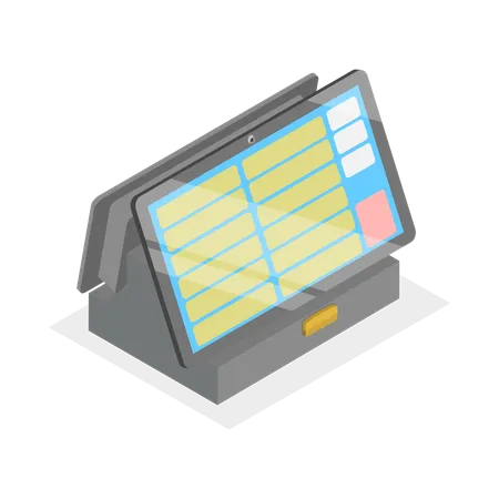 Food checkout machine  Illustration