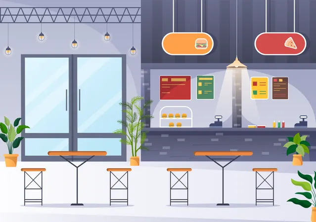 Food Court  Illustration