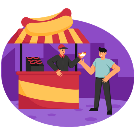 Food Stand  Illustration