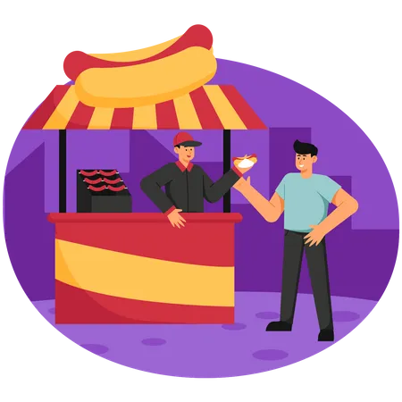 Food Stand  Illustration