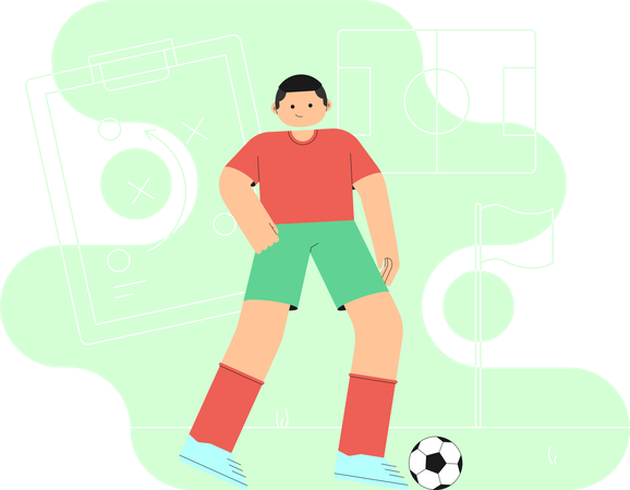 Football Player  Illustration