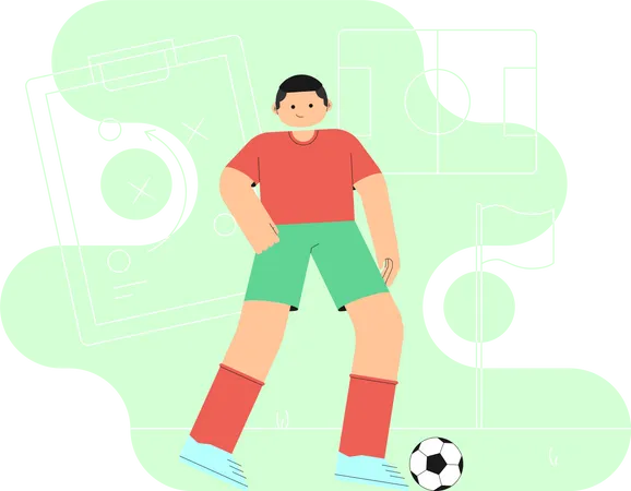 Football Player  Illustration