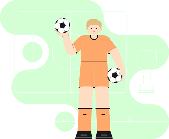 Footballer  Illustration