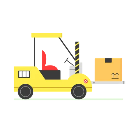 Forklift lifting goods  Illustration