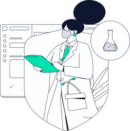 Forscher führt Laboranalyse durch  Illustration