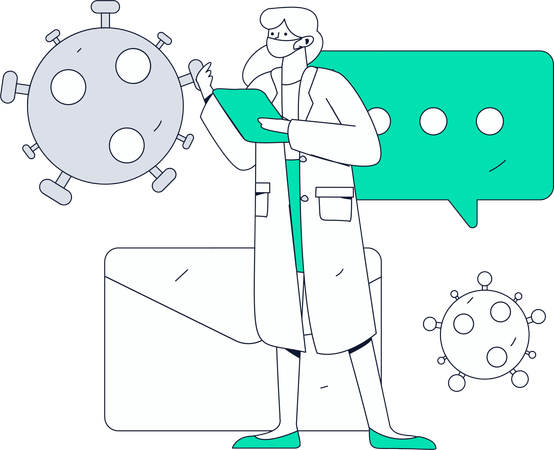 Forscher führt Laboranalyse durch  Illustration