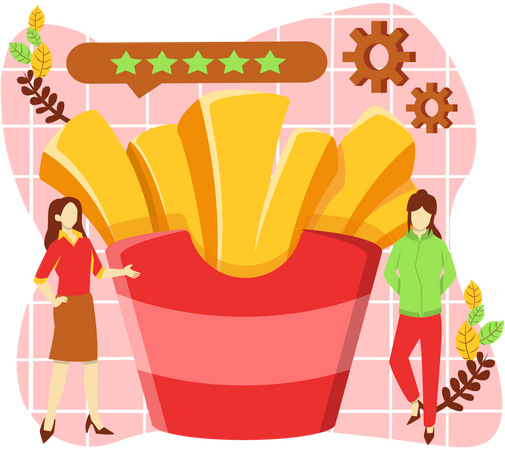 French Fries  Illustration