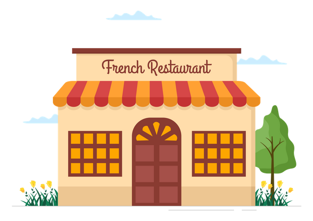 French Restaurant  イラスト