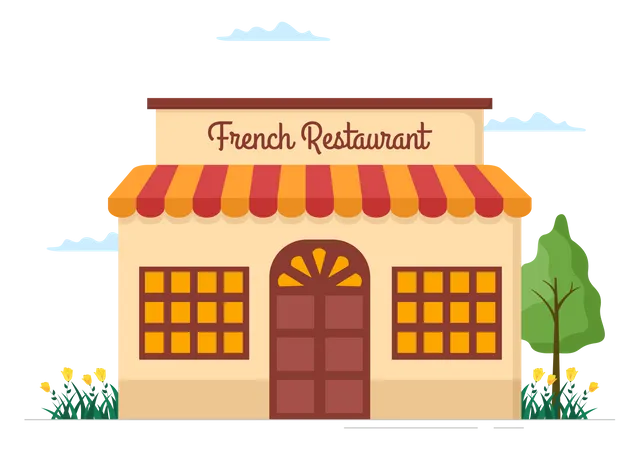 French Restaurant  イラスト