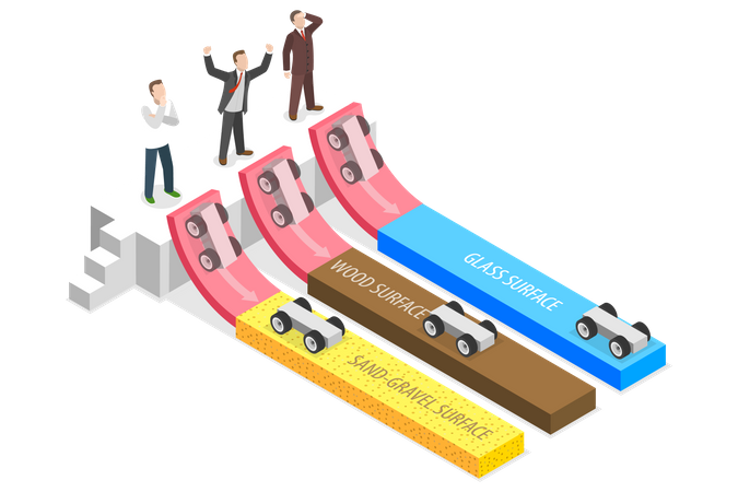 Friction Experiment  Illustration