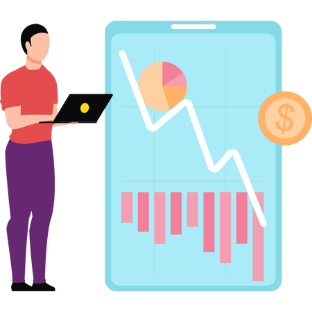 Funcionário enfrenta crise financeira  Ilustração