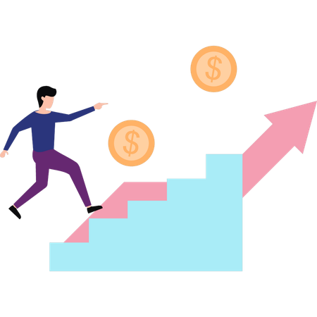 O funcionário está obtendo ganho financeiro  Ilustração