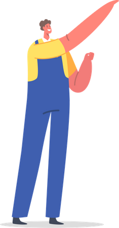 Garage Worker Character  Illustration