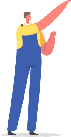 Garage Worker Character  Illustration