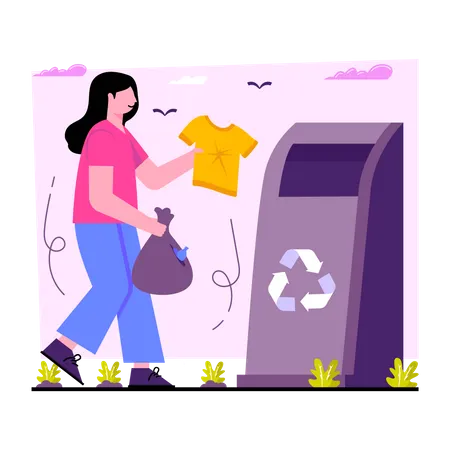 Garbage Recycling  Illustration