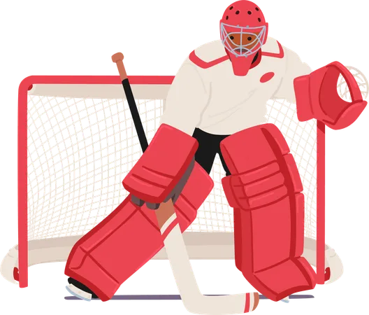 Gardien de hockey  Illustration