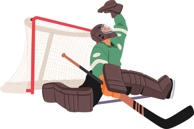 Gardien de hockey  Illustration