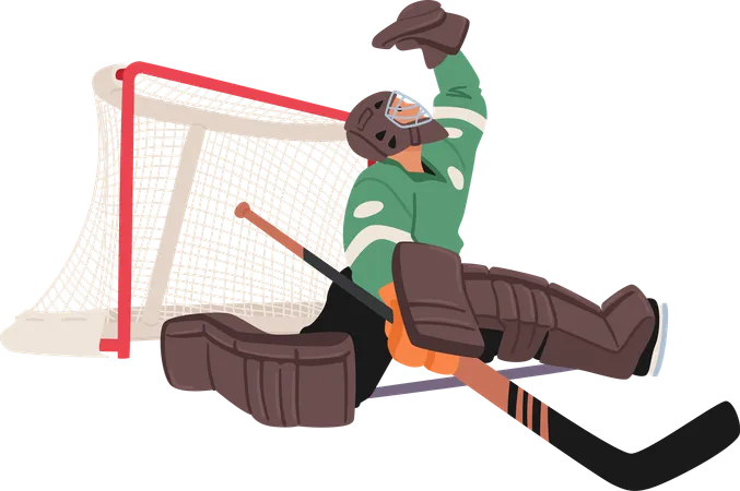 Gardien de hockey  Illustration