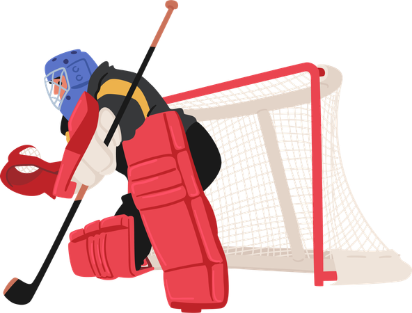 Gardien de hockey  Illustration