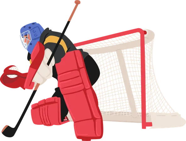 Gardien de hockey  Illustration