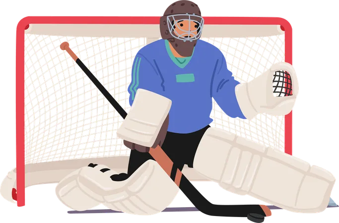 Gardien de hockey  Illustration