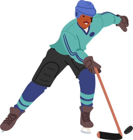 Gardien de hockey  Illustration