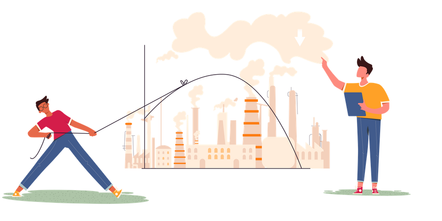 Gas Emission  Illustration