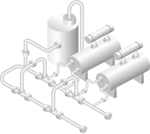 Gas industry pipes  Illustration