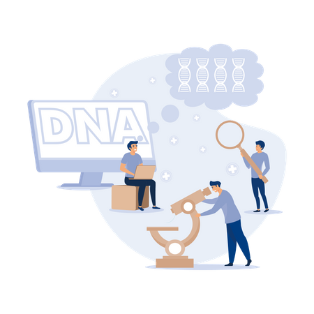 Genetic DNA testing  Illustration