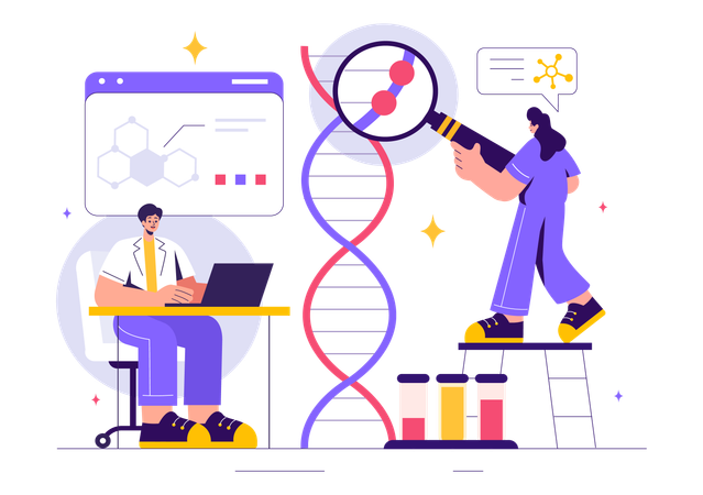 Genetic Research  Illustration