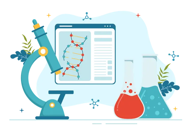 Genetics Research  Illustration